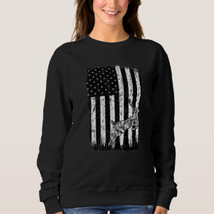 American Deer Hunter Patriotic Funny Camo US Flag Sweatshirt