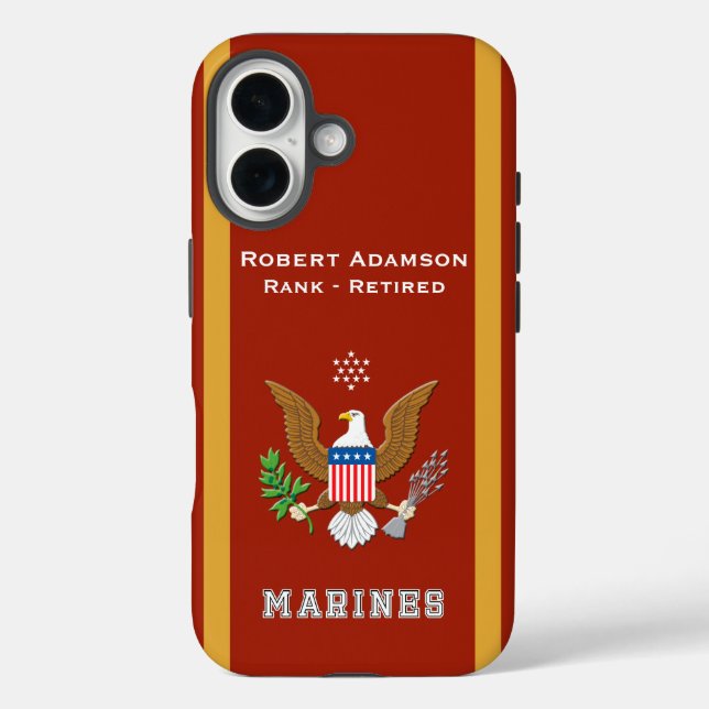 American Defence Emblem - Personalise with Name Case-Mate iPhone Case (Back)