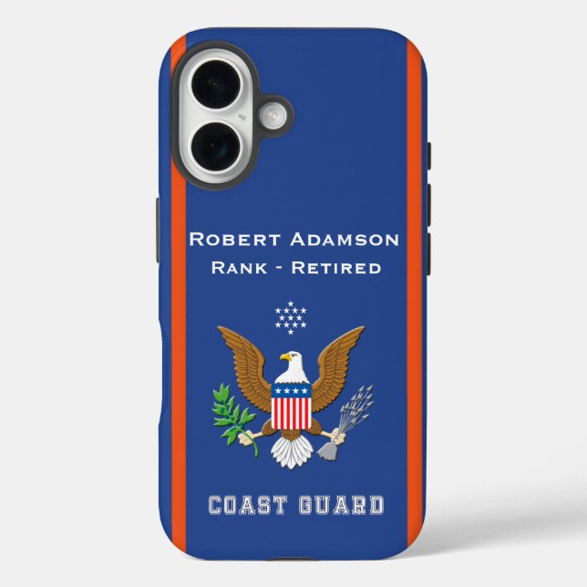 American Defence Emblem - personalise with name Case-Mate iPhone Case (Back)