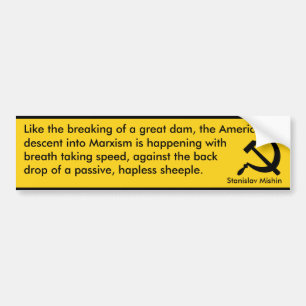American descent into Marxism (Mishin) Bumper Sticker