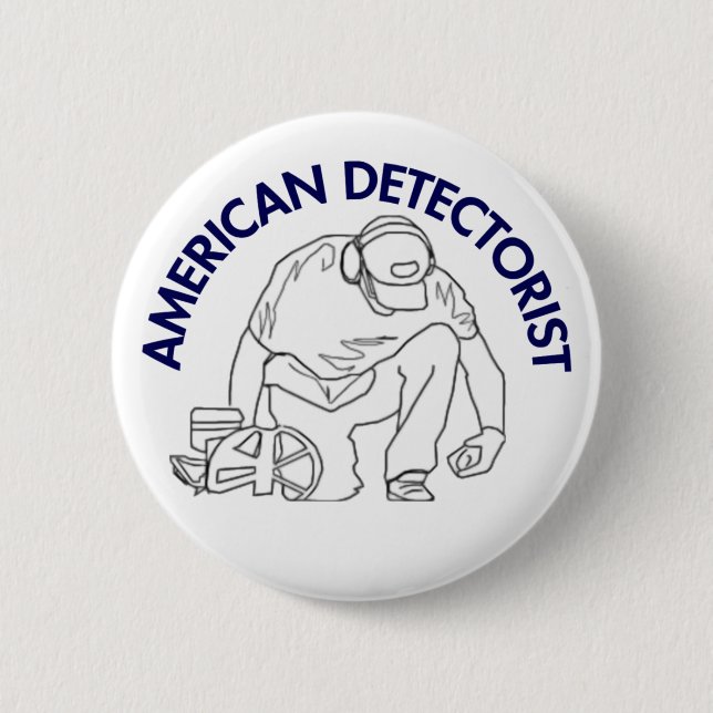 American Detectorist Round Button (Front)