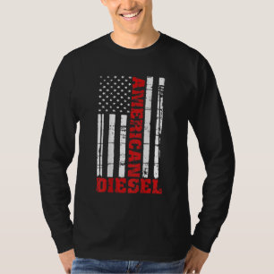 American Diesel Flag Truck Turbo Brothers T-Shirt