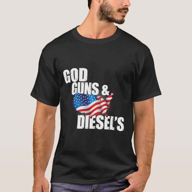 American Diesel Truck Owners, God Guns T-Shirt (Front)