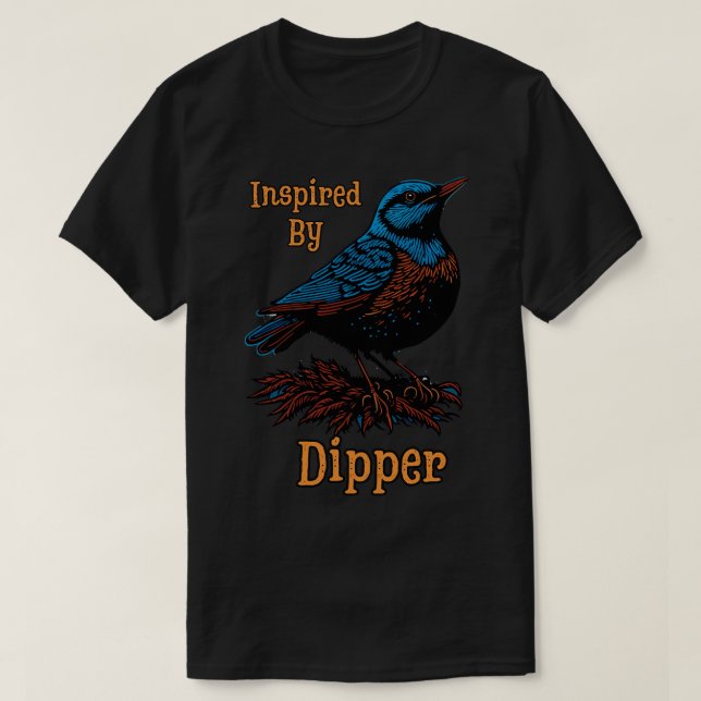 American dipper bird T-Shirt (Design Front)