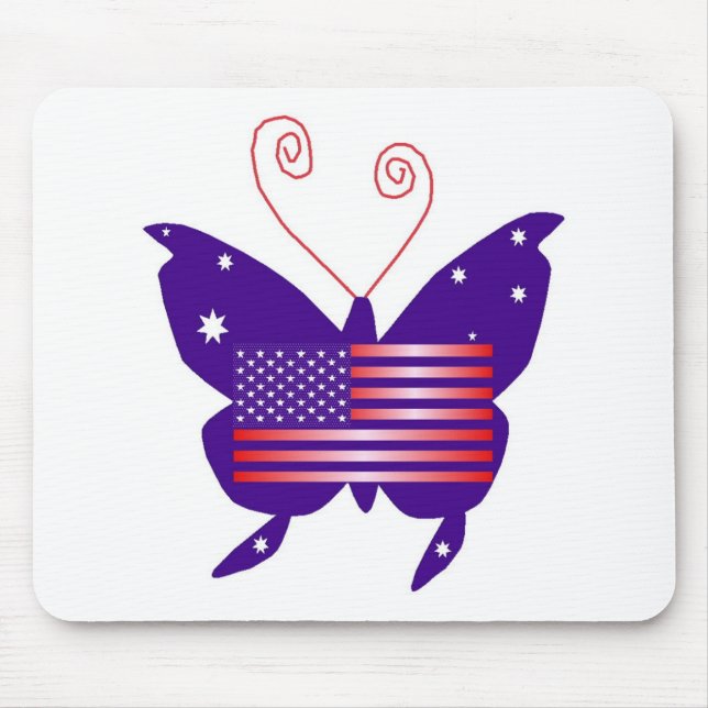 American Diva Butterfly Mouse Pad (Front)