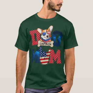 American Dog Mom4th Of July Corgi Mum Dog Lover-35 T-Shirt
