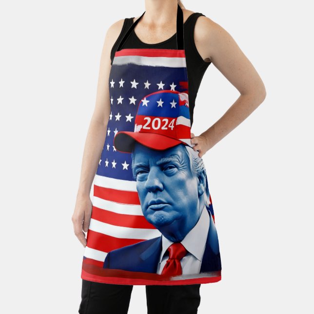 American Donald Trump 2024 Flag Apron (Insitu)