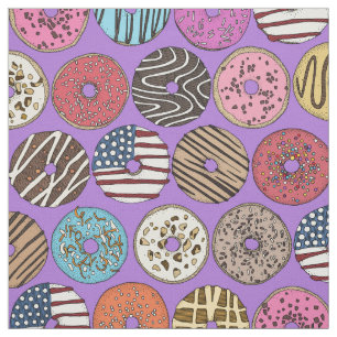 american doughnuts violet fabric