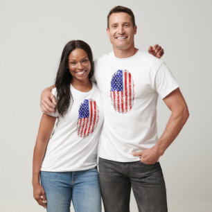 American down to my fingerprints USA pride T-Shirt