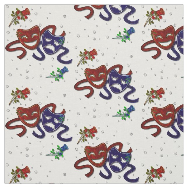 American Drama Comedy & Tragedy Fabric (Swatch)