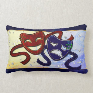 American Drama Comedy & Tragedy Lumbar Cushion