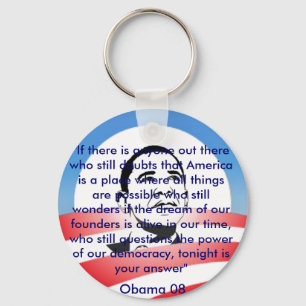 American Dream Obama Keyring RWB