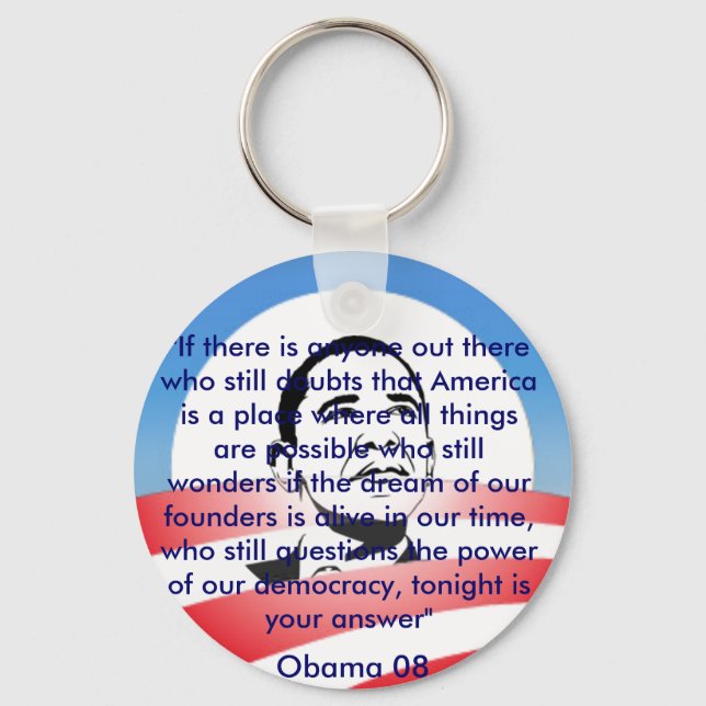 American Dream Obama Keyring RWB (Front)