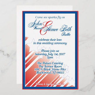 American Dream wedding red white and blue wedding 