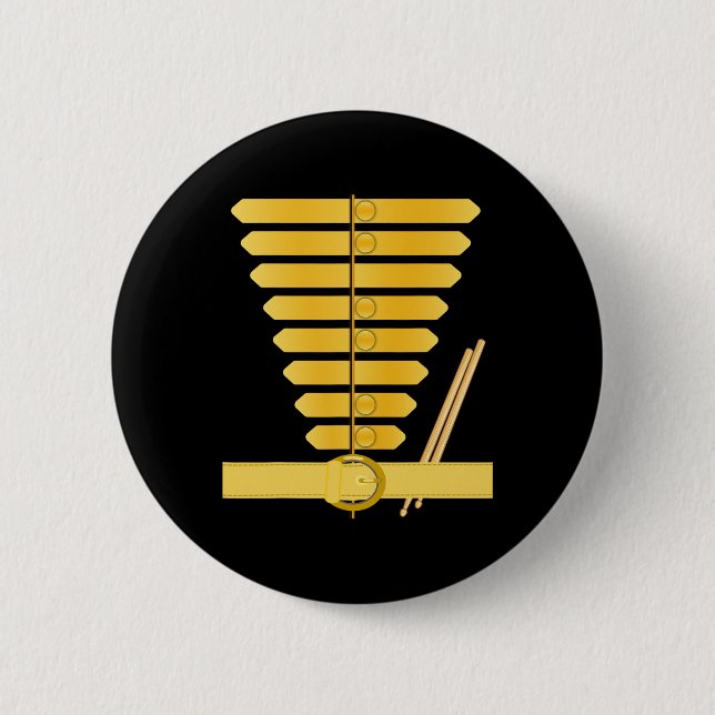 American Drum Major Costume Marching Band Uniform  6 Cm Round Badge (Front)