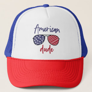 American Dude Patriotic   Trucker Hat