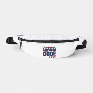 American Dude Patriotic Vintage Shirt Design_1 Bum Bags
