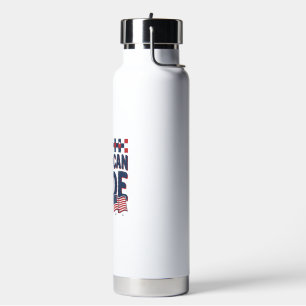 American Dude Patriotic Vintage Shirt Design_1 Water Bottle