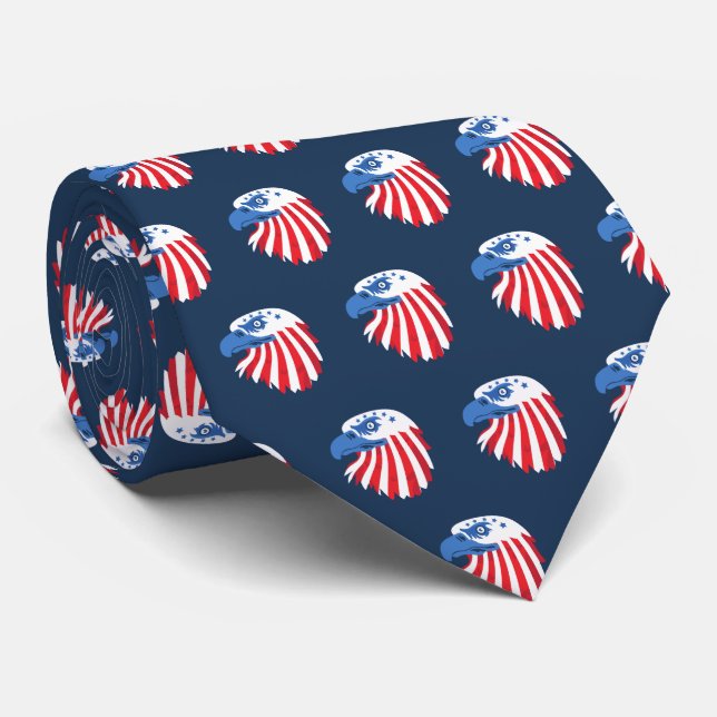 American Eagle 4th of July  Independence Day Tie (Rolled)