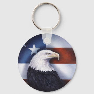 American Eagle and Flag Key Ring