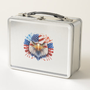 American Eagle Bald Eagle Metal Lunch Box