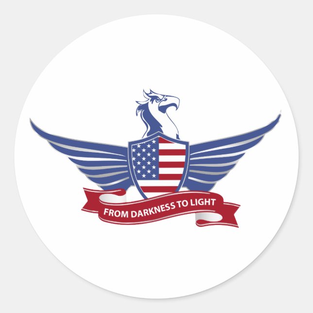 American eagle classic round sticker (Front)