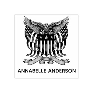 American Eagle Emblem Rubber Stamp