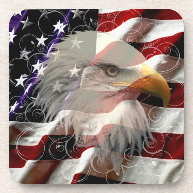 American Eagle Flag Coasters (Front)