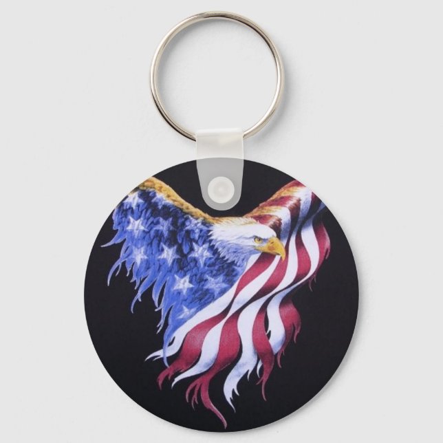 American Eagle Flag Key Ring (Front)