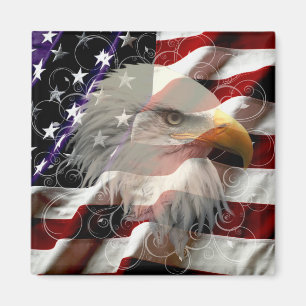 American Eagle Flag Magnet