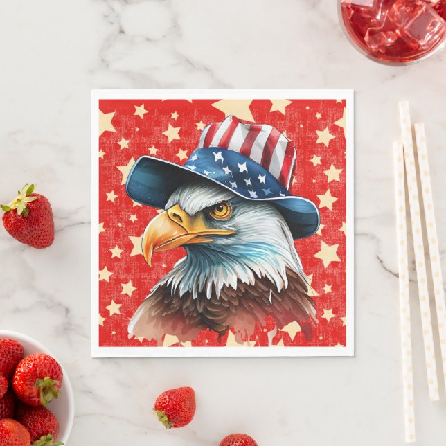 American Eagle Flag Napkin (Insitu)
