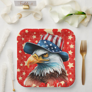 American Eagle Flag Paper Plate