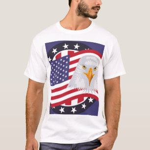 American Eagle & Flag Patriotic T-Shirt