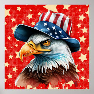 American Eagle Flag Poster