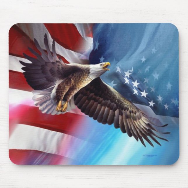 american eagle flying mouse pad (Front)