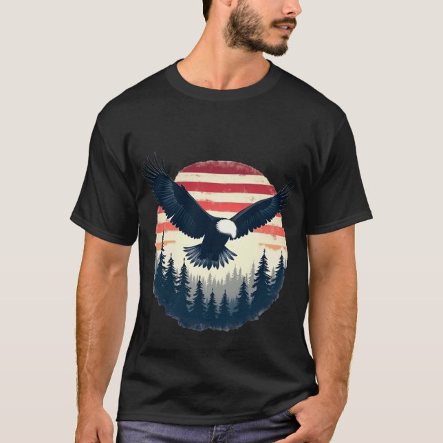 American Eagle Forest Sunset T-Shirt (Front)