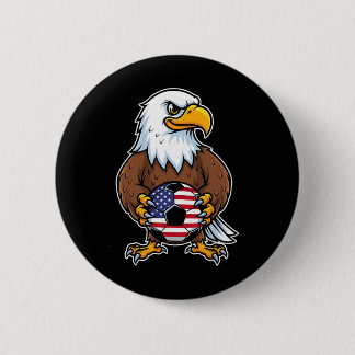 American Eagle Holding Soccer Ll Player _1  6 Cm Round Badge