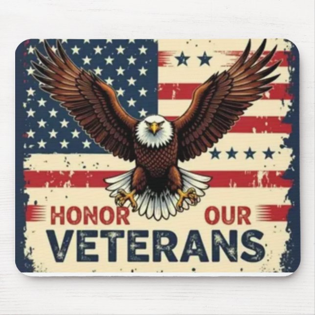 American Eagle Honor Our Veterans Mousepad (Front)