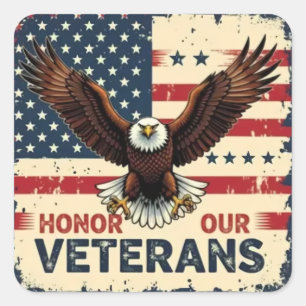 American Eagle Honor Our Veterans Stickers
