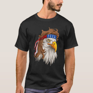 American Eagle Mullet Face Men Women Fourth Of Ju T-Shirt