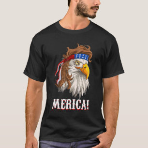 American Eagle Mullet Merica  Men Women Fourth Of  T-Shirt