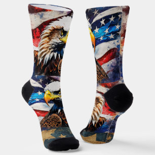 American Eagle Painting Socks