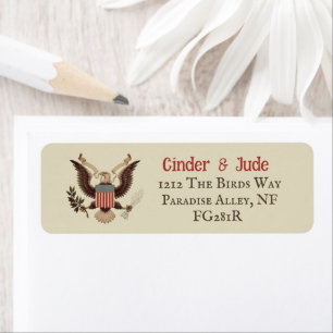 American Eagle Patriot Label Return Address Label