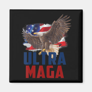 American Eagle Patriotic Fathers Day Ultra MAGA Fl Magnet