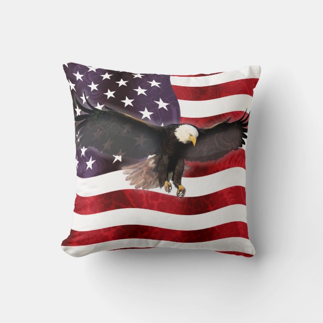 American Eagle Patriotic Flag Cushion (Front)