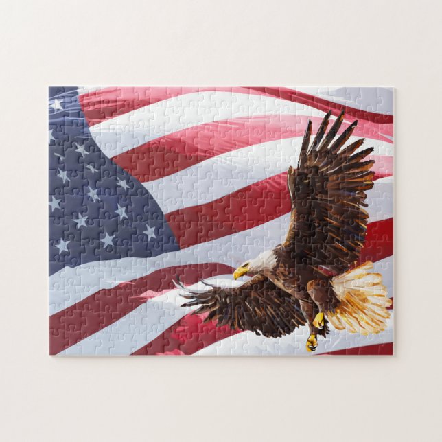 American Eagle Patriotic Puzzles For Adults (Horizontal)