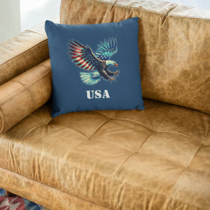 American Eagle Patriotic USA Cushion