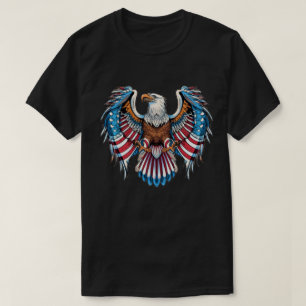 American Eagle Patriotic USA flag  T-Shirt
