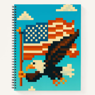 American Eagle Pixel Art Notebook 