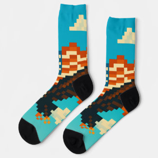 American Eagle Pixel Art Socks